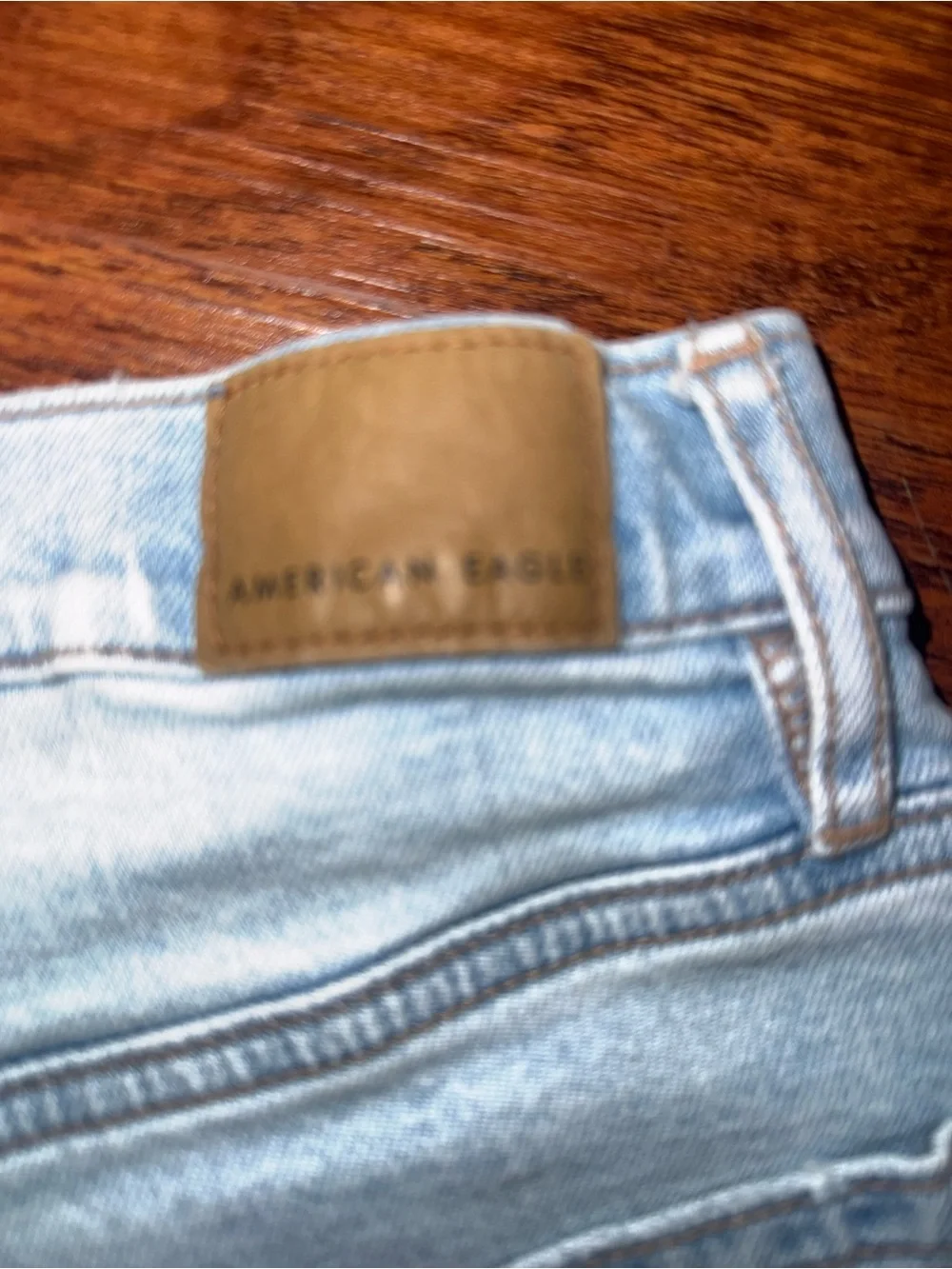 American Eagle Outfitters Light Blue High-Rise Denim Shorts
